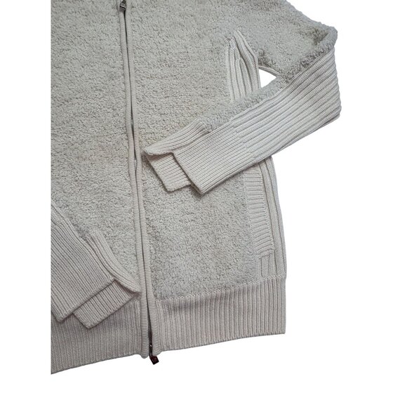 Loro Piana Ribbed Cashmere Knit Jacket in Cream - Picture 8 of 12